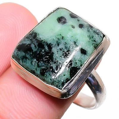 Ruby Zosite Gemstone Handmade 925 Sterling Silver Jewelry Ring Size 8.5 r834 - Image 1 of 2
