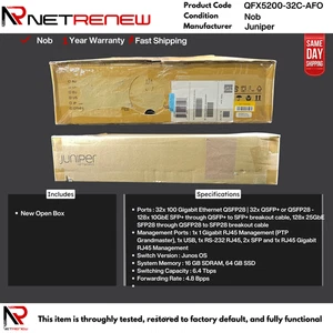 QFX5200-32C-AFO Juniper Networks  32 x 100Gb QSFP28 40Gb QSFP+ - Picture 1 of 2