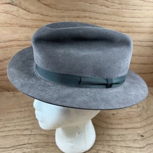 Fedora vintage Christys London 100 % fieltro de piel marrón Reino Unido 7 1/8/58 - Imagen 1 de 10