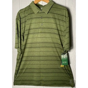 NEW w/ Tags Ben Hogan Performance Golf Polo Shirt Mens XL Green Striped Casual - Picture 1 of 6