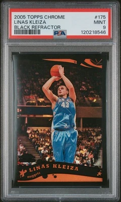 2005 TOPPS CHROME BLACK REFRACTOR #175 LINAS KLEIZA 156/399 PSA 9 - Image 1 of 2