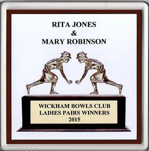 Schalen Untersetzer personalisiert Acryl grün Your Club Damen Paare Gewinner Formulierung - Bild 1 von 1