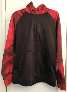 Men's AND1 Size M/M Black & Red "In the Clouds" Fleece Pullover Hoodie Jacket - Picture 1 of 11