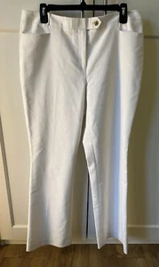 Calvin Klein Sz 10 White Lined Dress Pants EUC - Picture 1 of 12