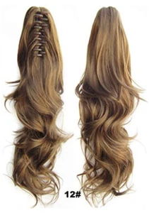 NEW 24" Long Wavy Layered Claw Ponytail ~ Light Brown CP-333 #12 Color MSRP $32 - Picture 1 of 3