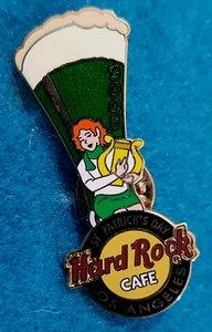 LOS ANGELES ST PATRICK GREEN GUINNESS BEER PINT LYRE 2005 Hard Rock Cafe PIN LE - Picture 1 of 1