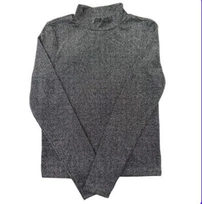NEW GAP Kids | Girls Ribbed Mockneck Top Black Metallic | Size XXL 14-16 | NWT - Image 1 of 4