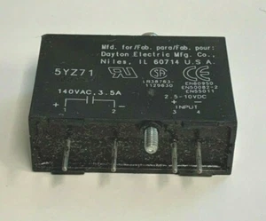 Dayton 5YZ71 Power Relay 140 VAC 3.5A 5-10VDC Input - Picture 1 of 2