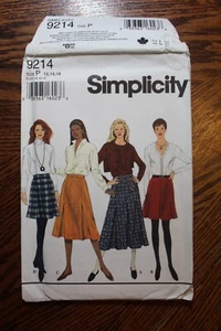 Faldas acampanadas plisadas Simplicity 9214 en 2 longitudes talla (12-16) patrón SIN CORTAR - Imagen 1 de 3