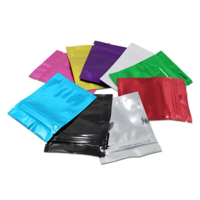 6x8cm Colorful Aluminum Foil Resealable for Zip Bag Mylar Food Lock Storage Pack - Image 1 of 4