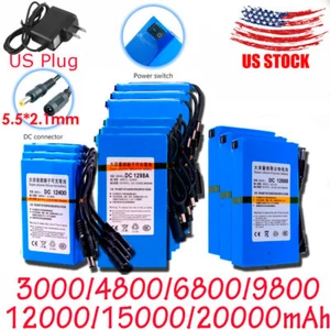 DC 12V Portable Rechargeable Li Battery 3000/4800/6800/9800/12000/15000/20000mAh - Picture 1 of 21