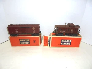 LIONEL 6454 S.P BOX CAR & 6457 DELUXE CABOOSE BOTH WITH OB O GAUGE POST WAR - Picture 1 of 3