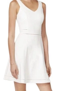 French Connection White A Line Dress Size US 0 - Picture 1 of 15