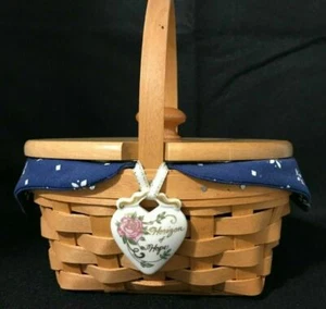 1999 Longaberger American Cancer Society Horizon of Hope Korb mit Anhänger/Deckel - Bild 1 von 12