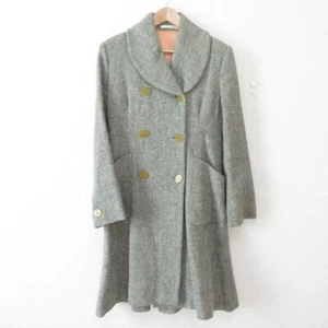Vintage Vivienne Westwood Made In England Tweed Long Coat Wool Gray Used Size 10 - Picture 1 of 20