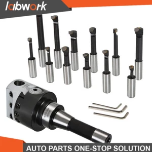 Labwork 3" Boring Head R8 Shank 12Pcs 3/4" Carbide Boring Bar Set For Milling - Picture 1 of 14