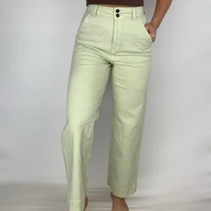 EVERLANE Organic Cotton Wide Leg Straight Jeans High Rise in Seafoam Green - Bild 1 von 8