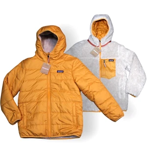Patagonia Kids' Reversible Ready Freddy Hoody Jacket Dried Mango Size L(12) - Picture 1 of 9