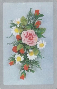 Floral Bouquet,  Blank Back, Single Swap Card - Picture 1 of 2