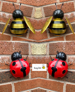4 un Metal Bumble Bee Exterior De Jardín Pared Arte Decoraciones valla Ornamento De Verano