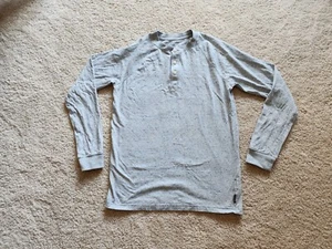 American Eagle Henley Shirt Men's Small Heather blue Cotton Long sleeves  - Picture 1 of 6