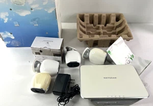 Netgear Arlo Smart Indoor Outdoor Wireless HD Security System 4x Cameras VMS3430 - Picture 1 of 3