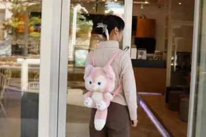 Mochila de Peluche LinaBell 36cm Estilo Zorros Rosados Muñeca Duffy's Friend Niñas Bolsa de Regalo - Imagen 1 de 10
