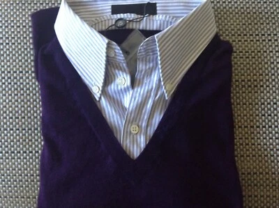 $895 ALEXANDER McQUEEN 100% Cashmere  Vneck NWT - Image 1 of 4