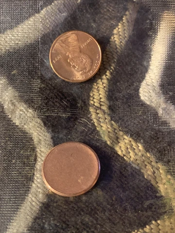 Blank Lincoln Penny Cent Planchet Mint Error Coin SUPER COOL! plus 1994 cent Cover