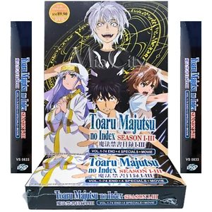 Anime DVD Toaru Majutsu No Index Season 1-3 *English Dub* 1-74 End + 4 Sp +Movie - Picture 1 of 14