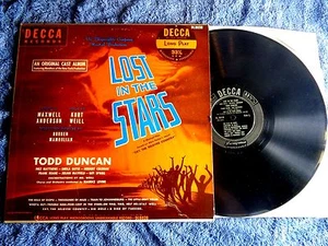 LOST IN THE STARS ANDERSON KURT WEIL TODD DUNCAN ORIGINAL CAST LP DECCA DL8028 - Imagen 1 de 1