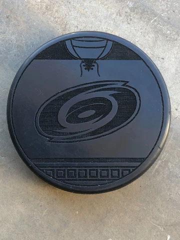 Personalize Custom Laser Engraved Hockey Puck NHL Jersey - Any Name and Number Cover