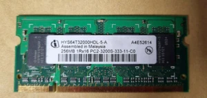 256MB) Infineon HYS64T32000HDL-5-A PC2-3200S DDR2 SO-DIMM RAM Memory - Picture 1 of 1