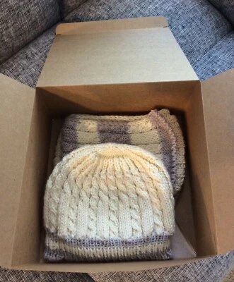 Children or baby's merino wool and cashmere hat and scarf set. Exclusive present - Image 1 of 4