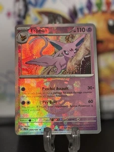 Espeon 033/131 Masterball Reverse Holo Prismatic Evolutions Pokemon TCG - Picture 1 of 3