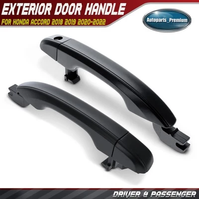 Manija de puerta exterior negra imprimada izquierda y derecha 2 piezas para Honda Accord 2018-2022 Foto 1 de 4
