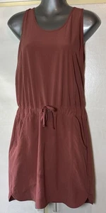 Patagonia Women's Fleetwith Dress Size Medium Rosehip Red Elastic Waist Pockets - Picture 1 of 5