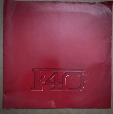 FERRARI F40 -Brochure originale pubblicitaria illustrata-1987-Descriz.tec - Immagine 1 di 4