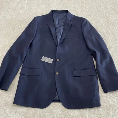 J Crew Thompson Blazer Mens 44L Blue Wool Sport Coat Voyager Slim Suit Jacket - Image 1 of 4