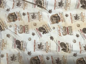 2 1/2 Yds Baumwollstoff Türkei Erntedank Herbst Ruhm Blatt Patch Kobel Bauernhof - Bild 1 von 2