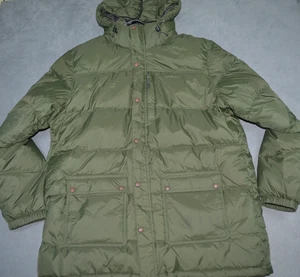 LL Bean Men’s XL Mountain Parka Goose Down Fill Snow Jacket Army Green Coat - Picture 1 of 8
