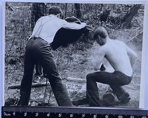Cariñosos guapos hombres jóvenes chicos atractivos lindo hombre gay foto antigua #4835 - Imagen 1 de 3