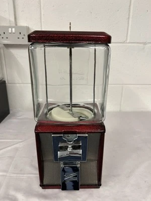 NORTHWESTERN VENDING SWEET GUMBALL MACHINE DISCO RED (GLASS) - Image 1 of 4