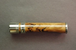 FLY ROD REEL SEAT Elm Burl 11377 Nickel Silver Cap and Ring - Picture 1 of 4