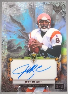 Jeff Blake 3/3 2024 Wild Card 7 Card Studs Auto Silver Rainbow Foil Bengals SSP - Picture 1 of 2