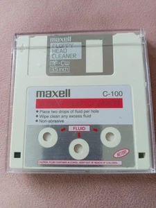 Nettoyeur tête de disquette type humide Maxell C-100 - Vintage non testé - Photo 1/4