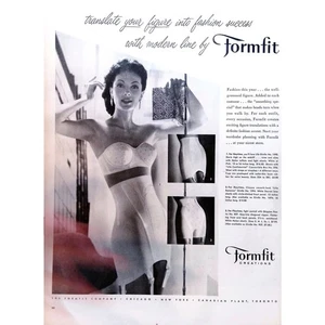Womens Intimates 1956 Print Ad Formfit Bras Girdles Foundations 10x13.5 - Picture 1 of 3