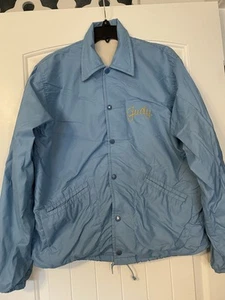 Vtg West Wind Just Jacket Blue Men's Small Long Sleeve Pockets - Picture 1 of 9