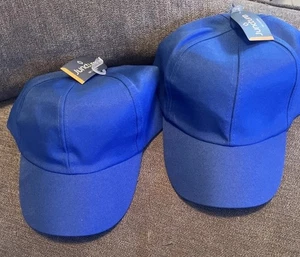 Lote de 2 sombreros ajustables azules lisos duraderos talla 1 para todos ENVÍO GRATUITO NUEVOS CON ETIQUETAS - Imagen 1 de 6
