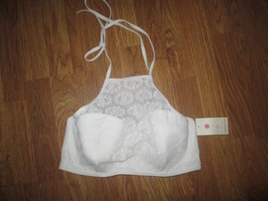 Womens MISS MANDALAY SPIRIT crop halter bikini top swimsuit swim sz 36F 36 F NWT - Picture 1 of 1